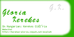 gloria kerekes business card